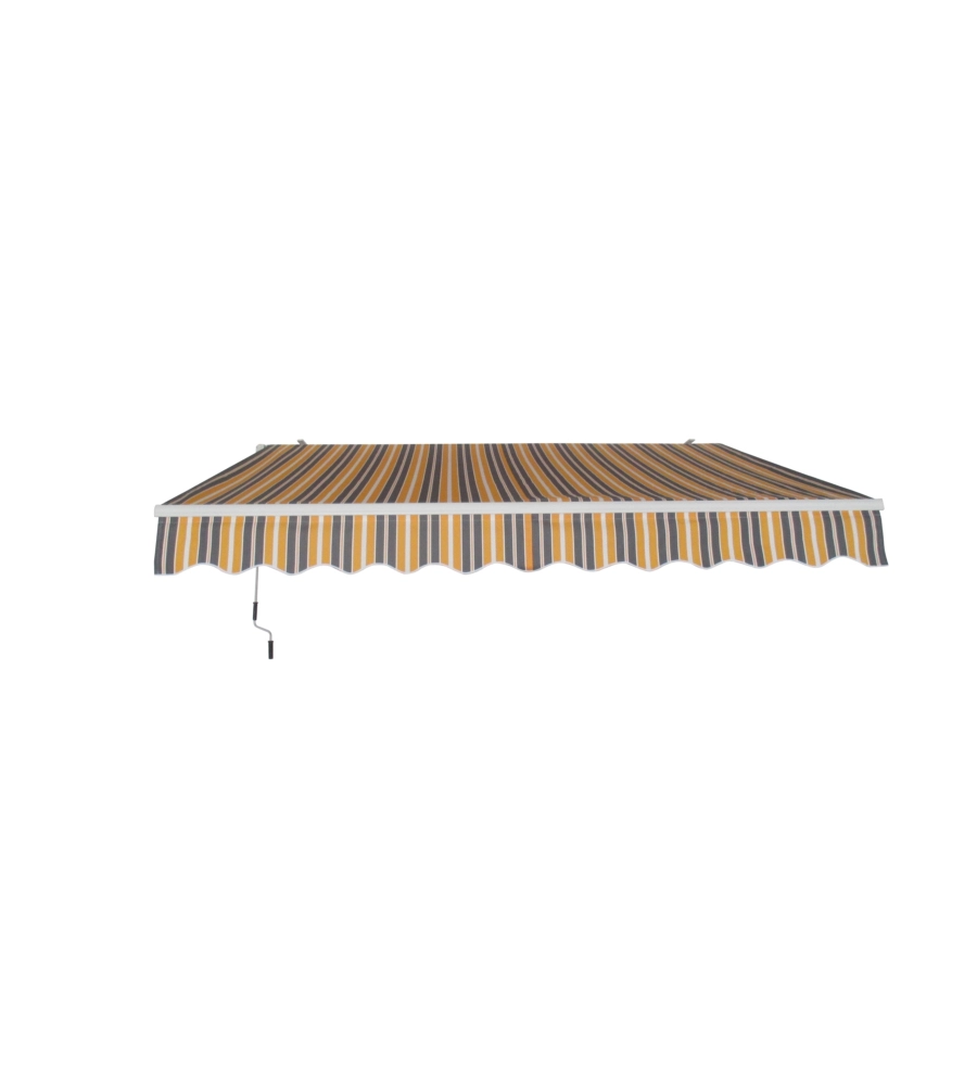 Tenda da sole con avvolgimento manuale eurogarden fantasia a righe 3x2 m